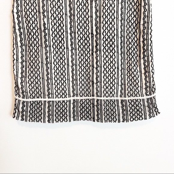 Madewell Embroidered Shift Dress Black Cream - Picture 5 of 11